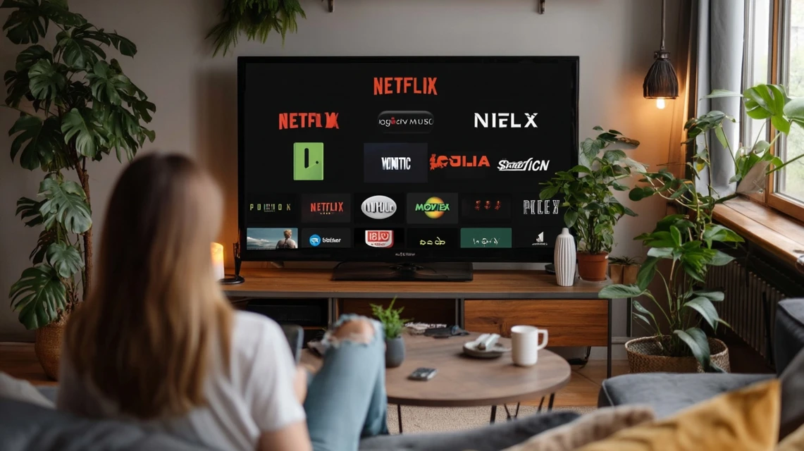 スマホで動画サービスのFAQを見る日本人