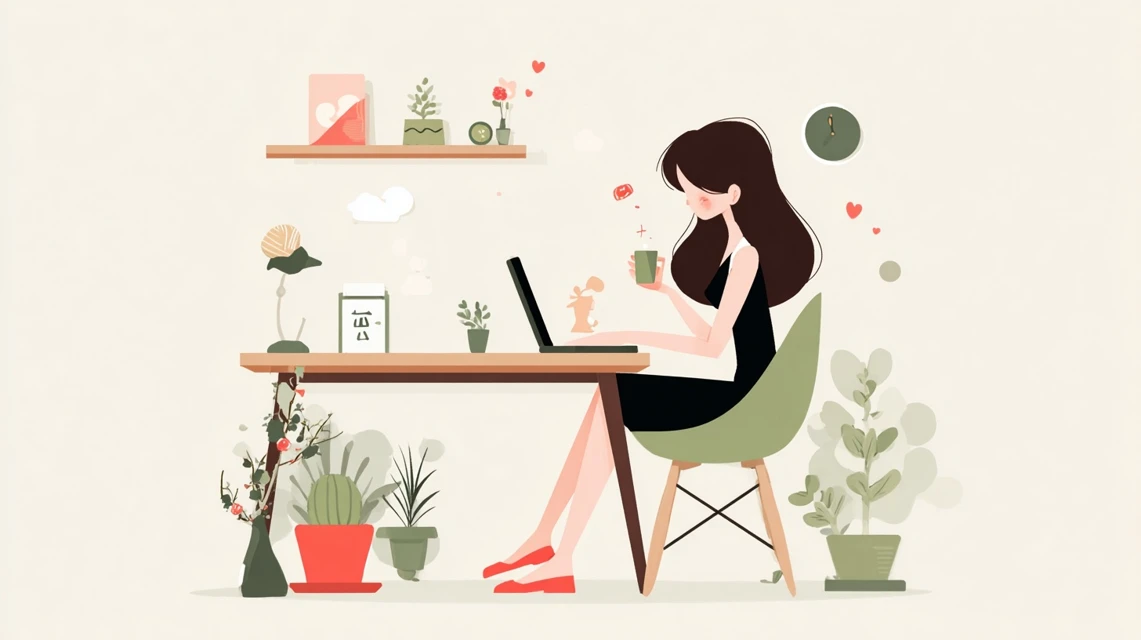 ゴールド特典を確認する女性の画像
