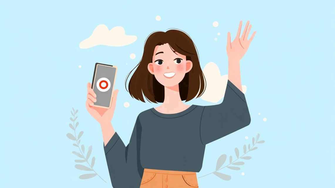 JCBブランドビューカードキャンペーン特典の受け取り方を見る女性
