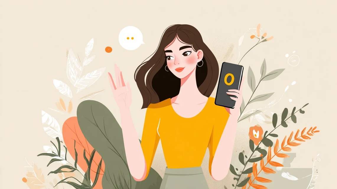 チュチュアンナLINE特典を確認する女性の画像