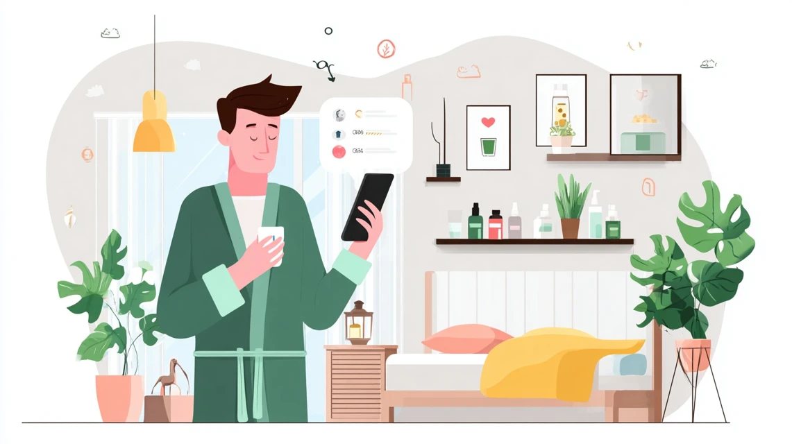 日本人が割引額を見比べて選択している様子
