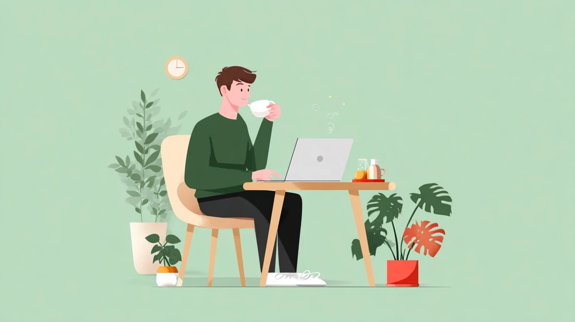 mdl make割引手順を調べる日本人男性の画像