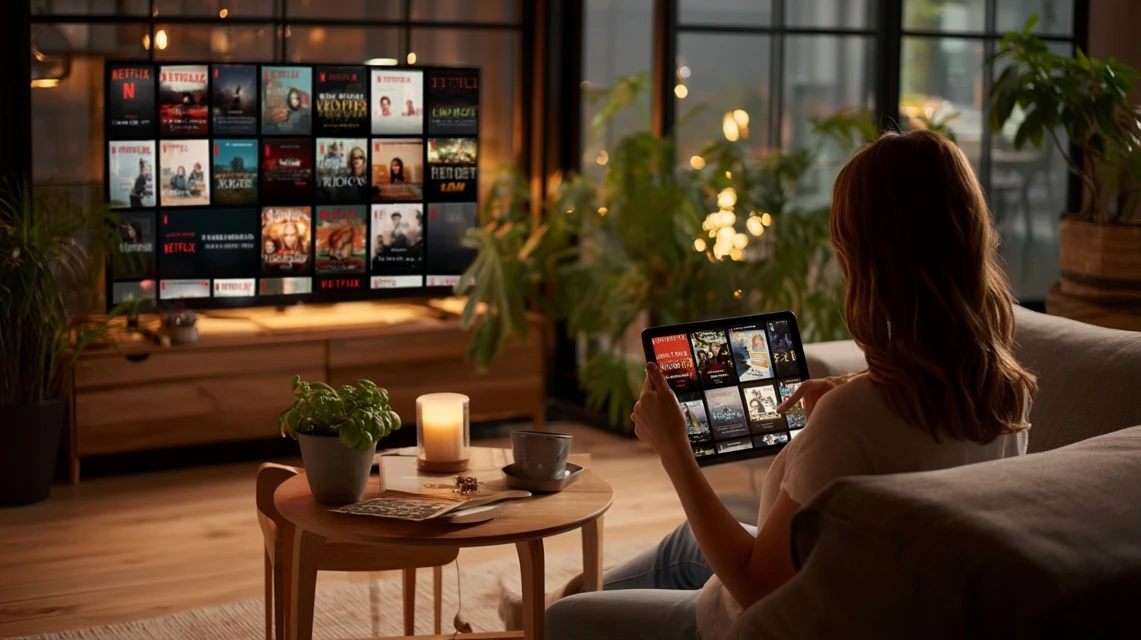 タブレットで無料動画を見る日本人女性