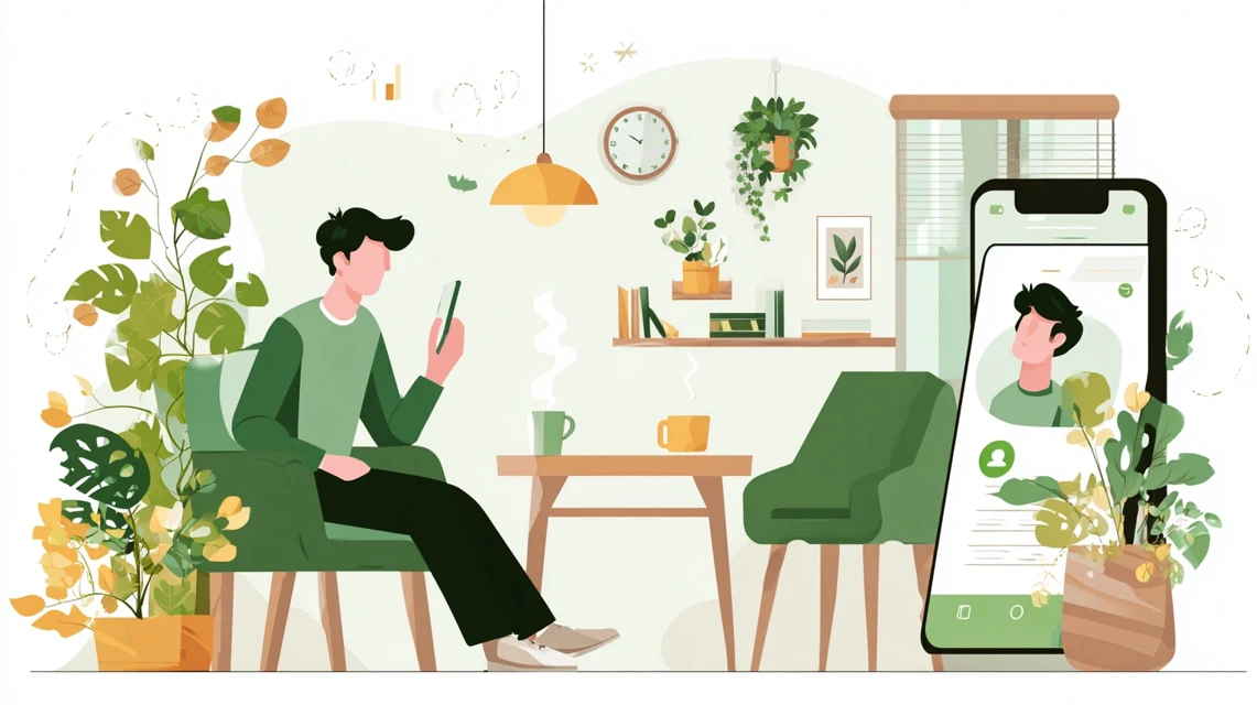 クーポン注意点を確認する日本人の画像