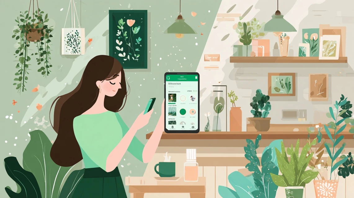 ギフトマネー確認画面を見る日本人の画像
