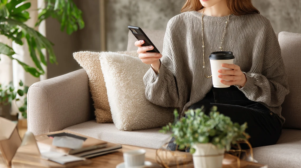 JAF優待とドコモ特典を組み合わせる日本人女性