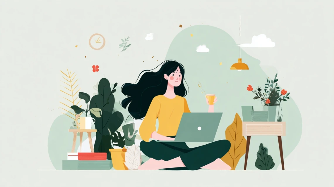 初回割引の手順を確認する女性の画像
