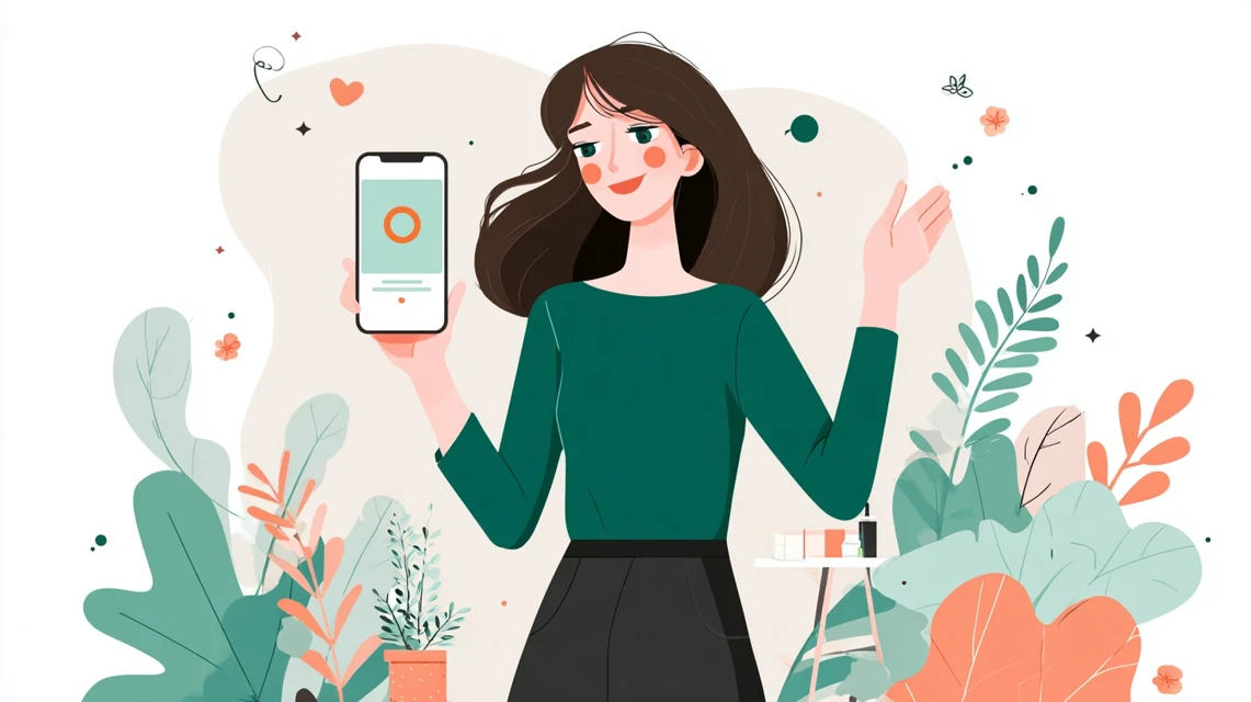 ピラティスモニター制度を確認する女性の画像
