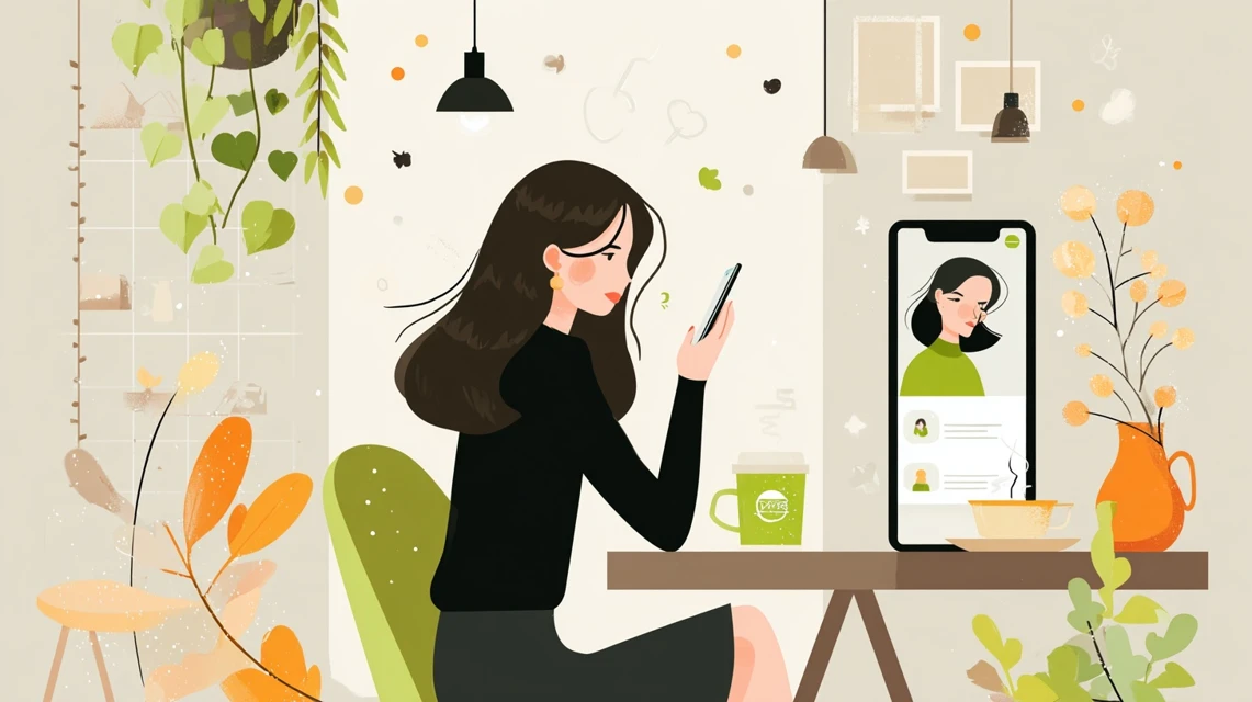 回数券情報を確認する日本人の画像