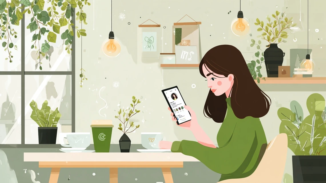 ドコモ特典を調べる日本人の画像
