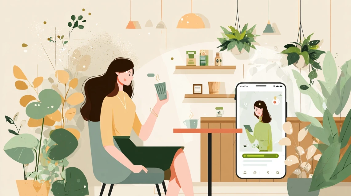 保証と特典を比較する女性の画像