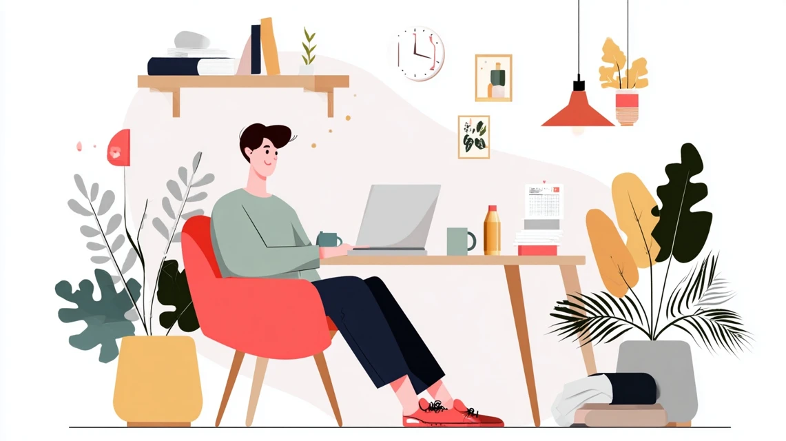 サイコムの割引情報を確認する男性の画像