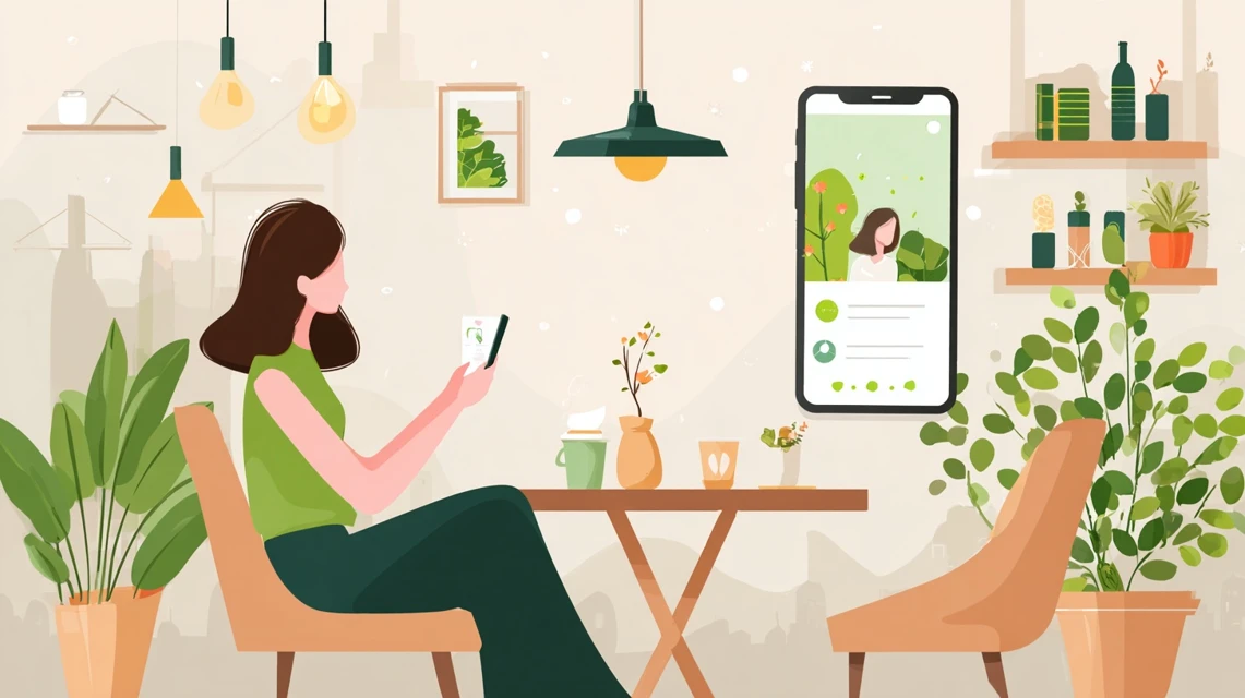 tuiss保証内容を調べる女性の画像
