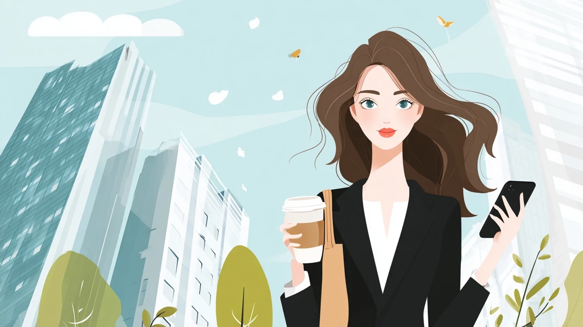 タックスナップ利用端末の注意点を見る日本人女性の画像
