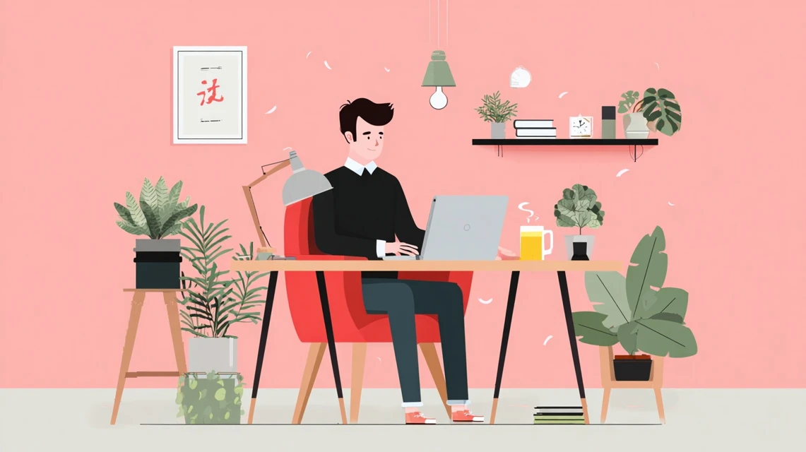 RingConn割引活用法を見る日本人男性の画像
