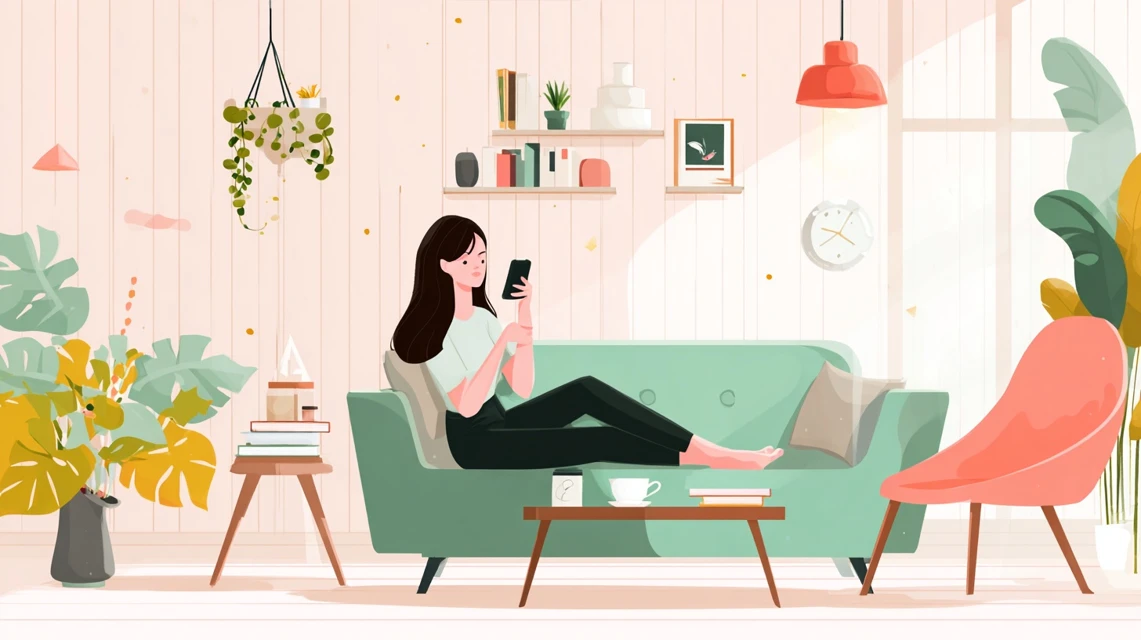 他社比較表を確認する日本人の画像