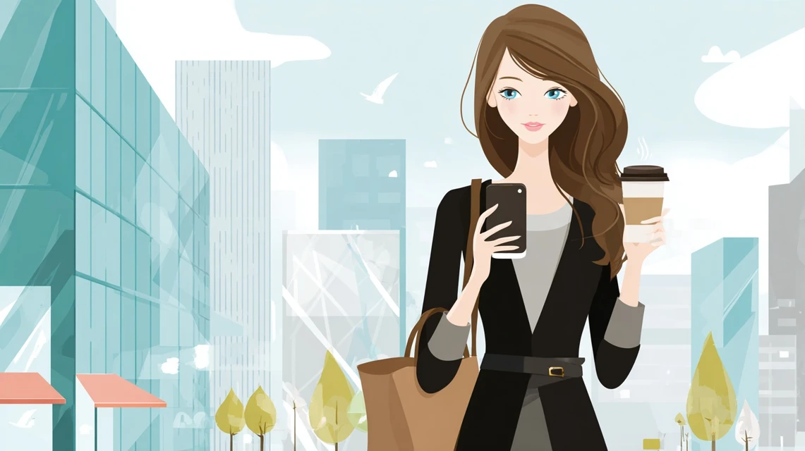 チュチュアンナ誕生日ポイント確認中の女性の画像