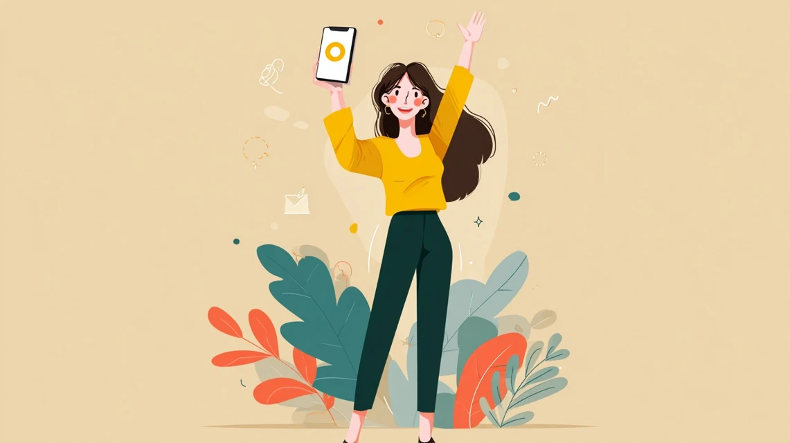 割引手法をチェックする日本人の画像