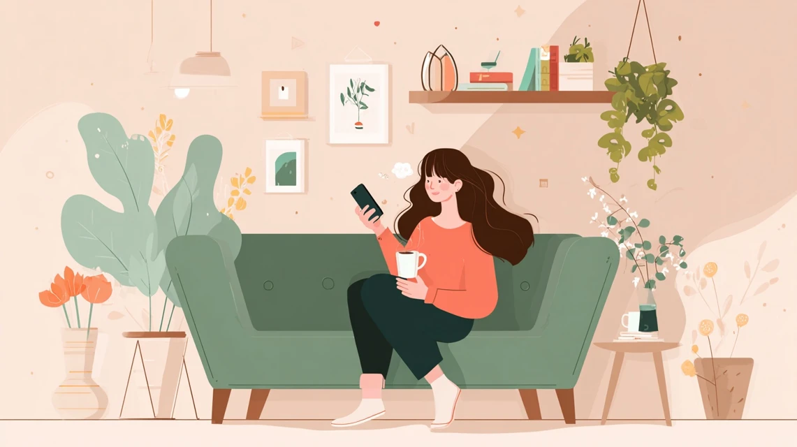 利用制限を確認する日本人の画像
