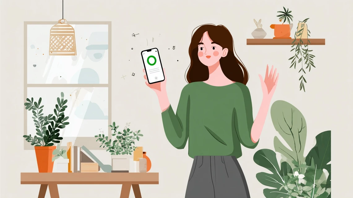 TOHO利用方法を見る女性の画像
