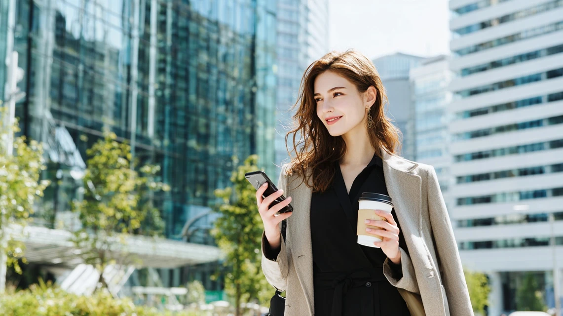 女性が在庫状況をチェックする場面