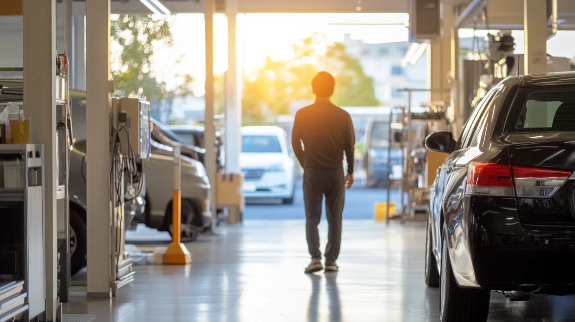 予約なしでオートバックスに来店する日本人ドライバー
