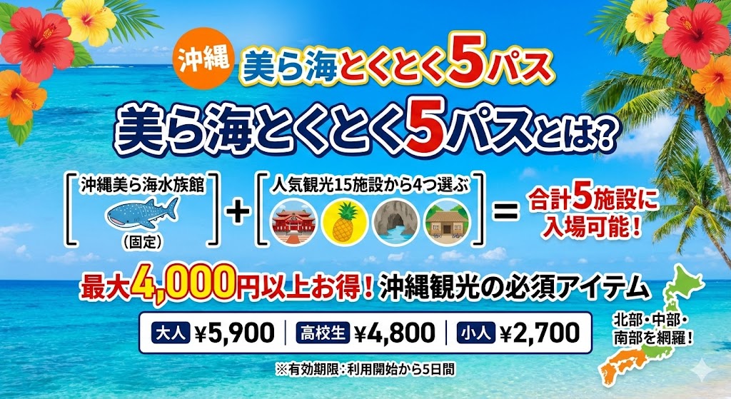美ら海とくとく5パスの内容の図解