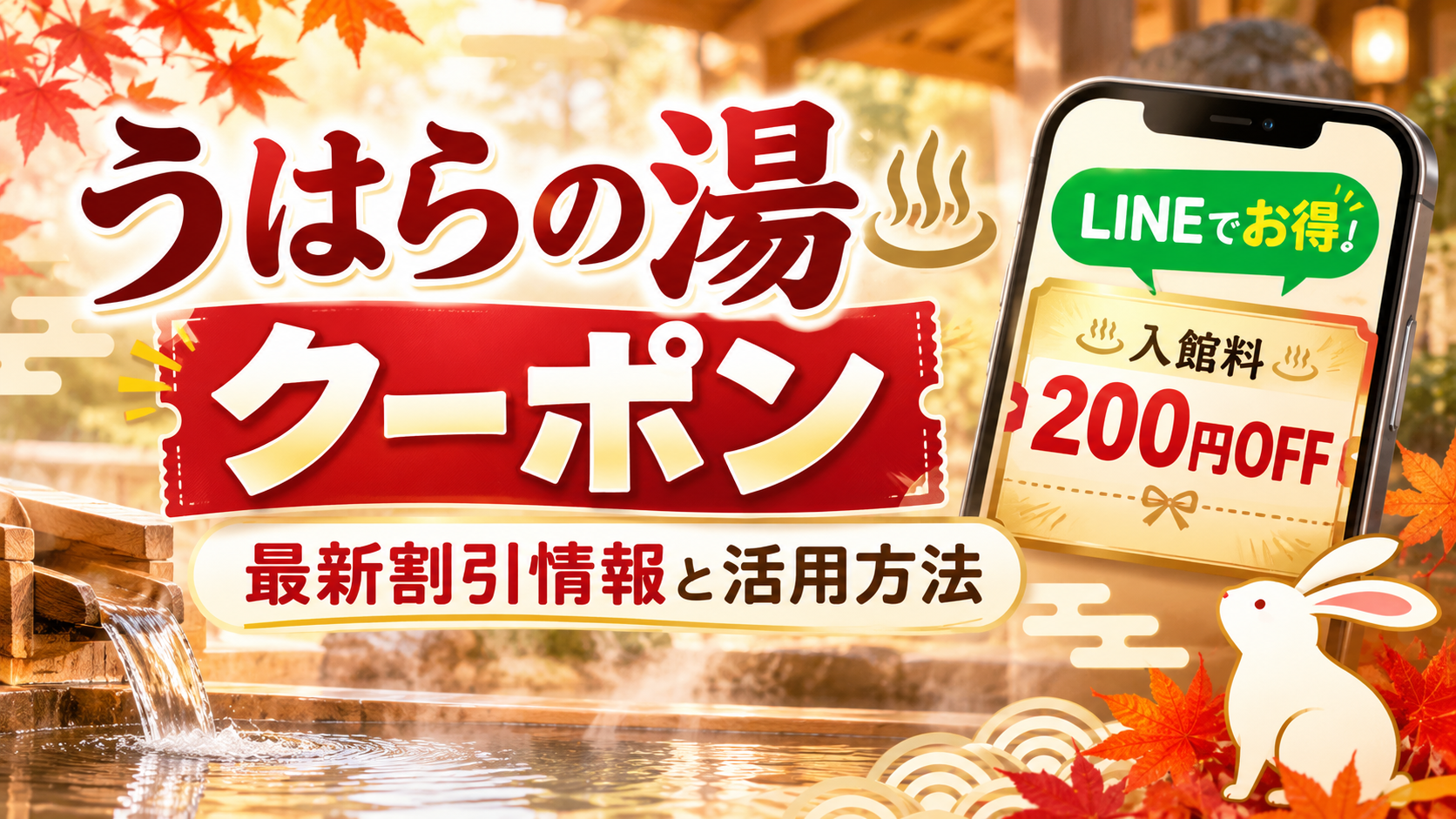 うはらの湯のクーポン最新割引情報とLINE200円OFFの活用方法