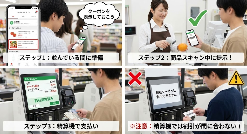 当サイト作成セミセルフレジの使い方を4コマで表現・説明