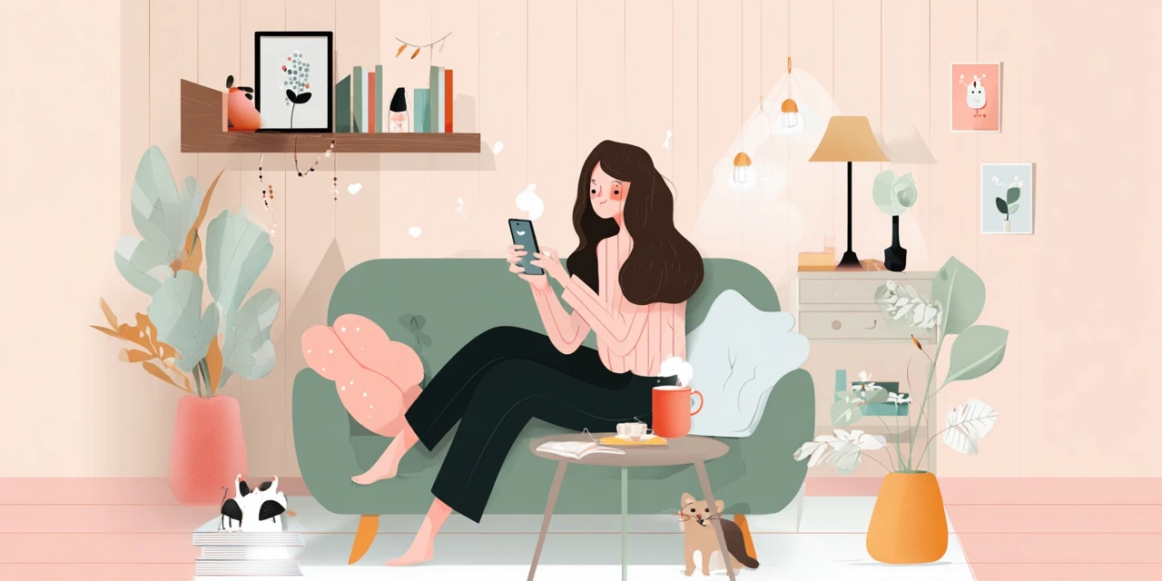 シュープラザ半額クーポン活用術を考える女性
