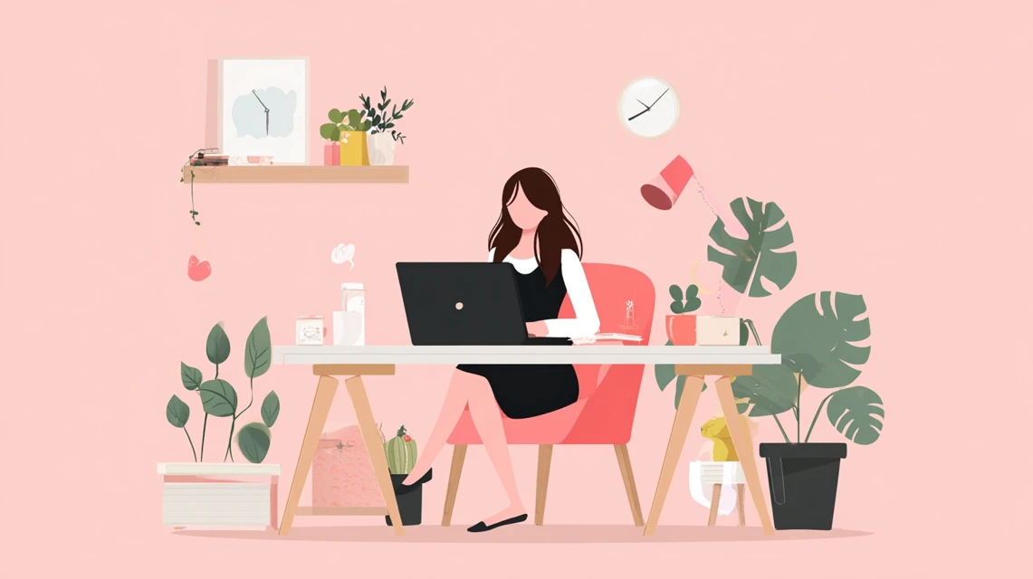 macbook,安く買う方法でサイズ検討する女性
