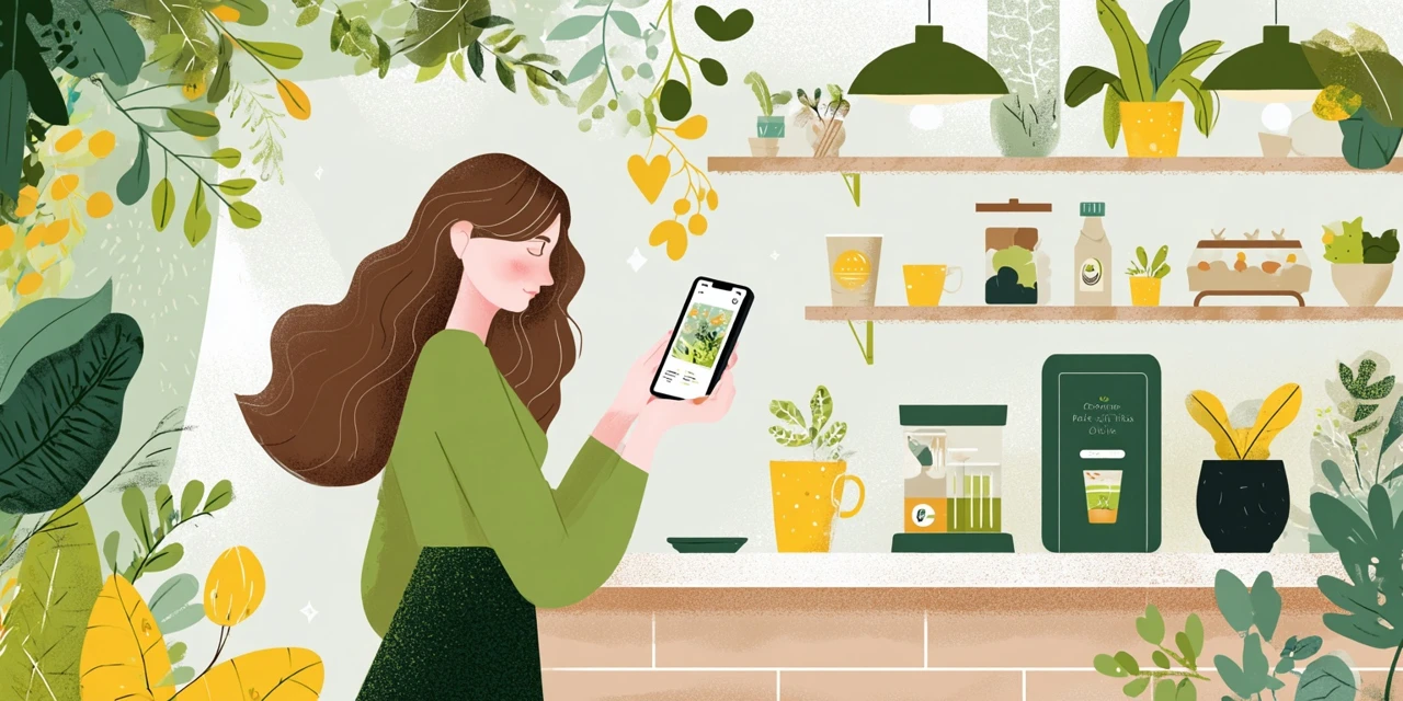 steady掲載guクーポンの有効性を確認する女性
