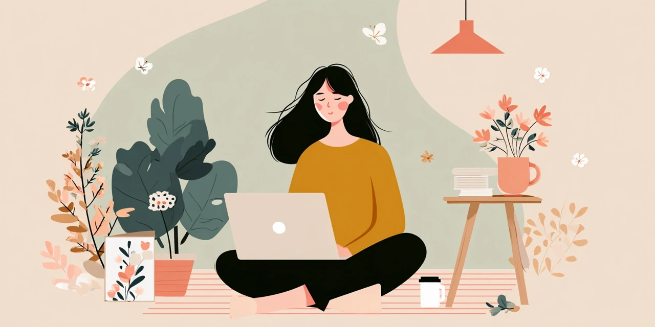 qoo10カートとショップクーポン併用可否を見る女性
