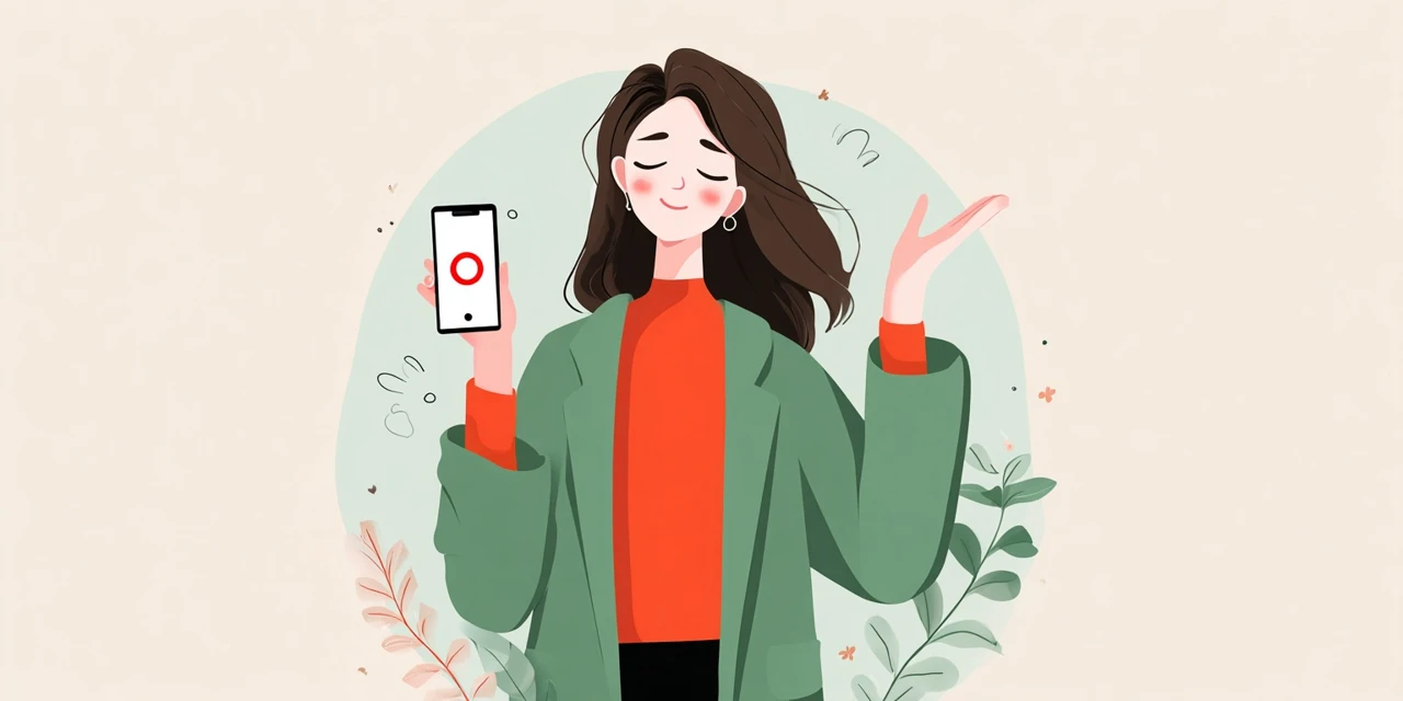 ドコモクーポン入力方法を確認する女性
