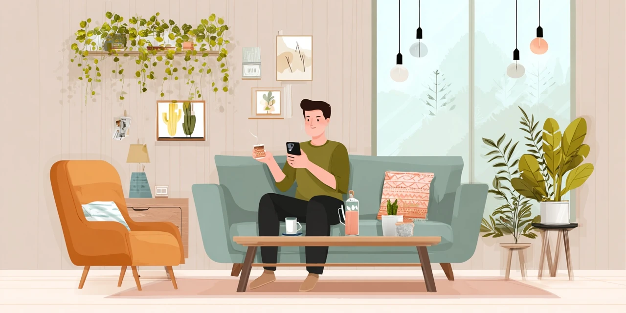 コード一覧を使って最強フードファイターを目指す男性
