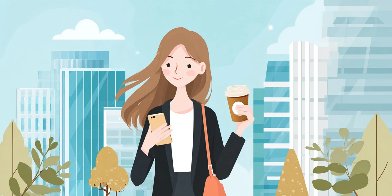 沖縄ハイアット周辺情報を確認する女性
