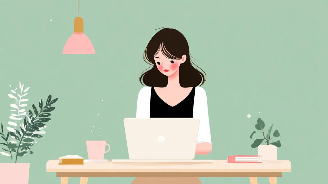 MOTA退会方法を事前確認する女性
