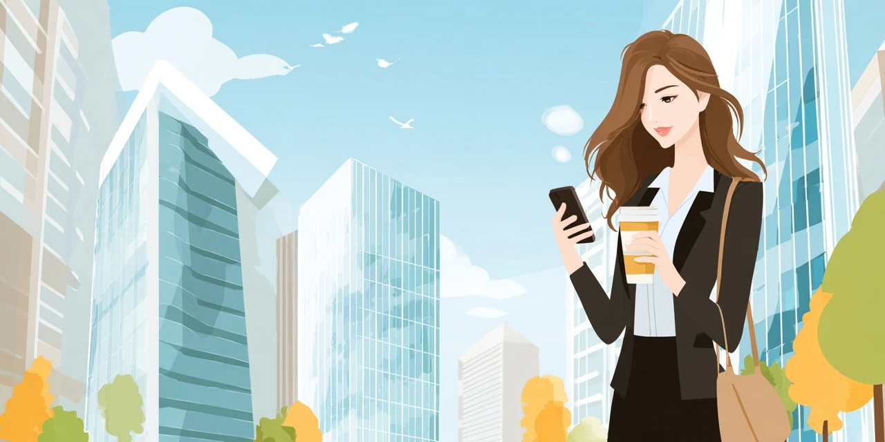 ザビッグのクーポンアプリ応用を試す女性
