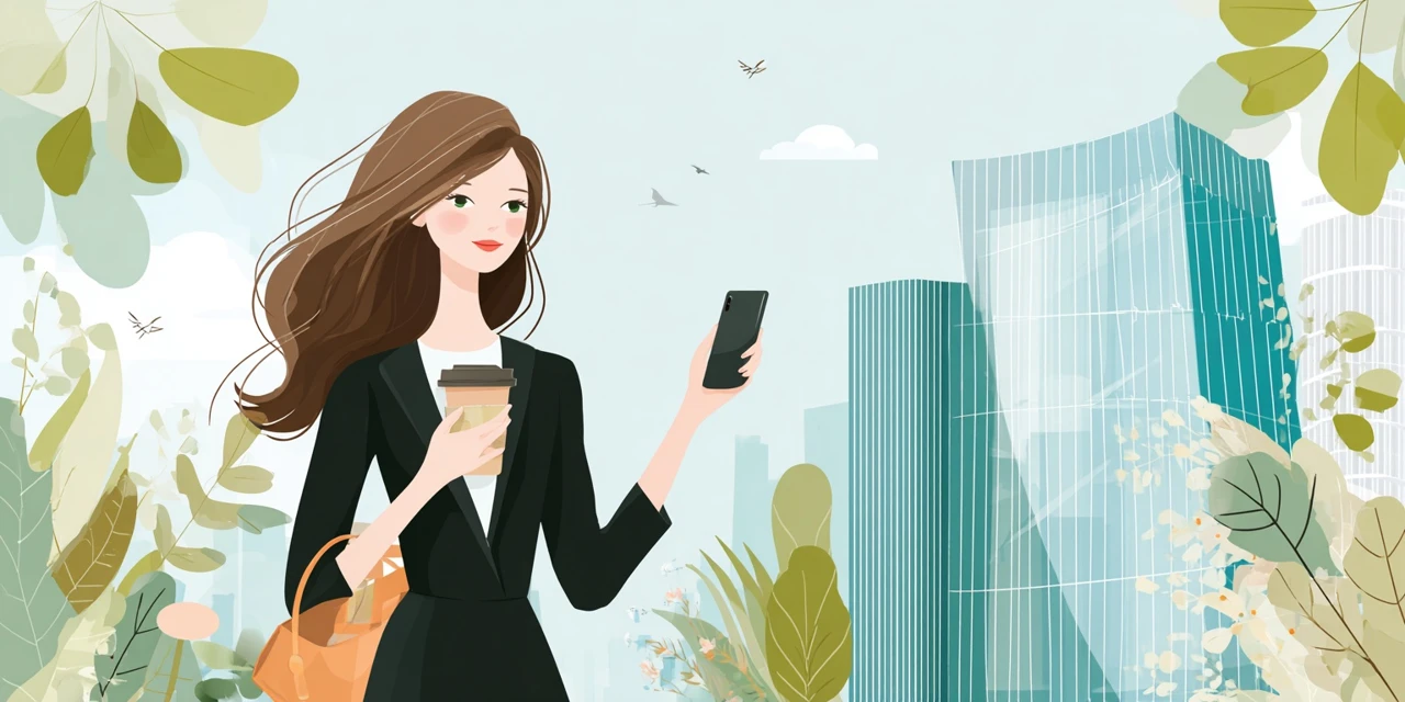 楽天ビューティー地域別クーポンを確認する女性
