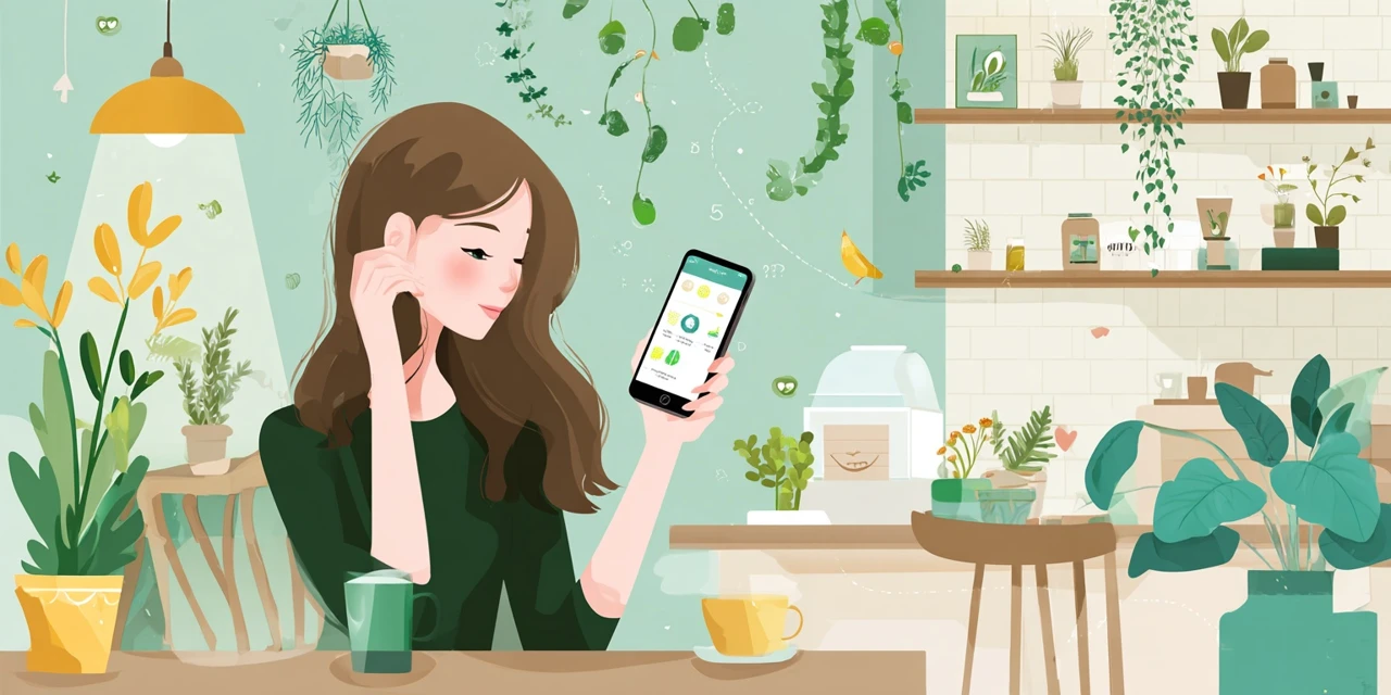 LINE内でゼビオクーポンを確認する日本人
