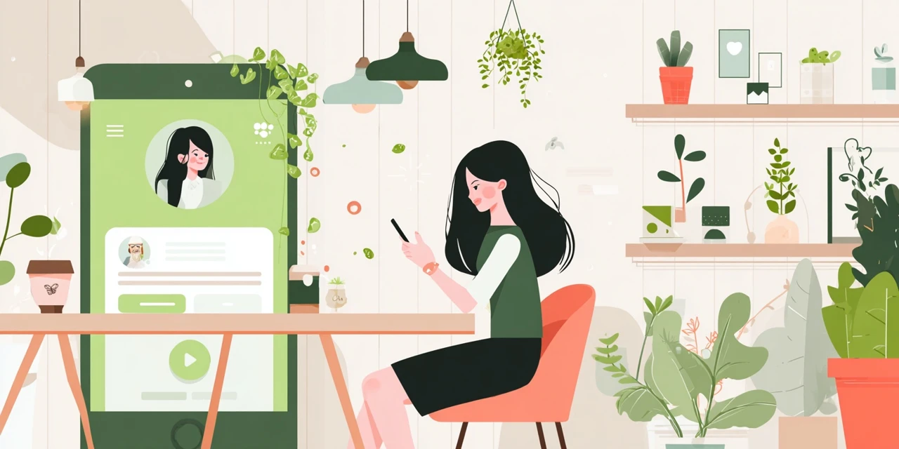 クーポン提示できんのぶたを利用する女性
