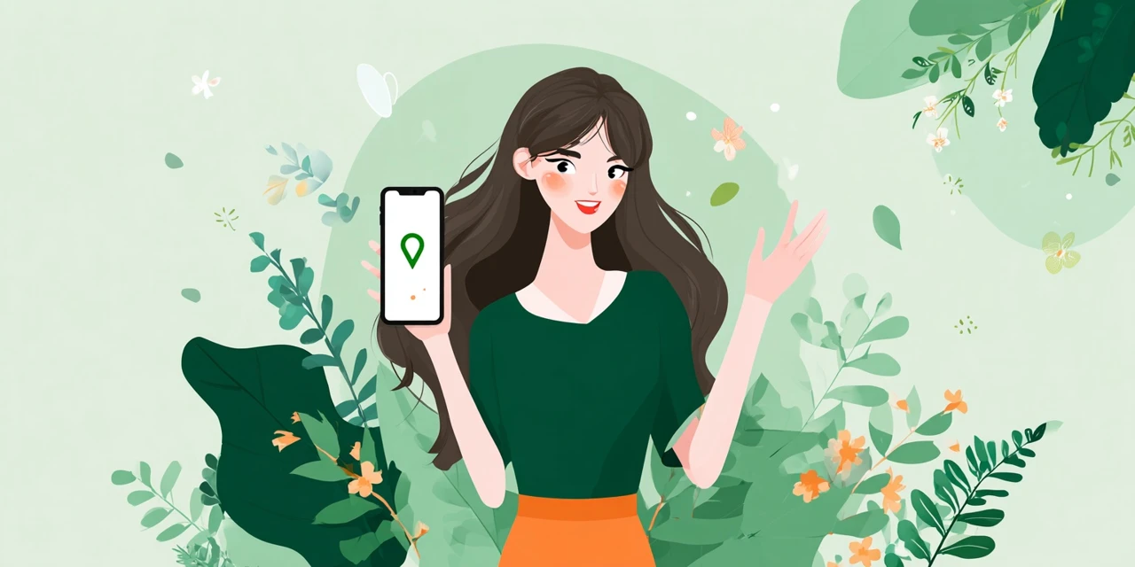 クーポン掲示板情報を確認する女性
