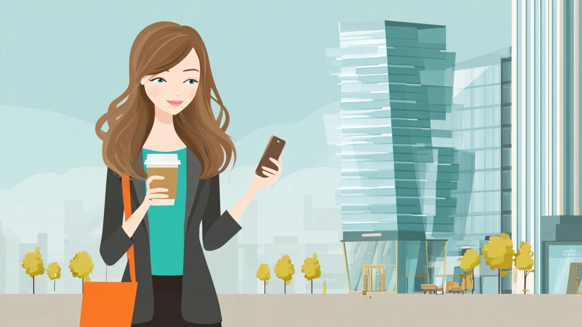 無料クーポン使用時の注意点を確認する女性
