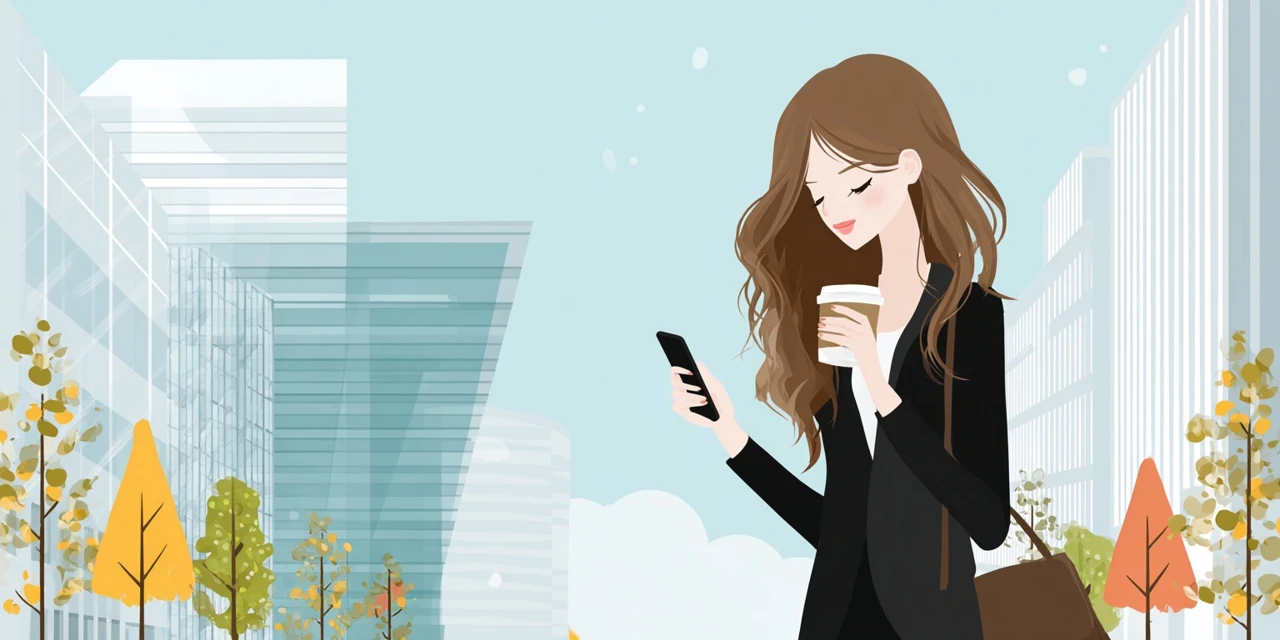 三木谷キャンペーンページで最新情報を確認する女性
