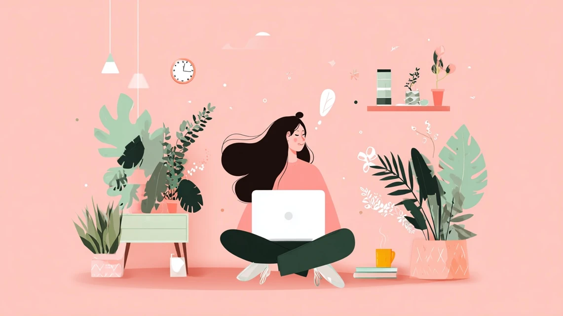 会員限定特典を確認する女性
