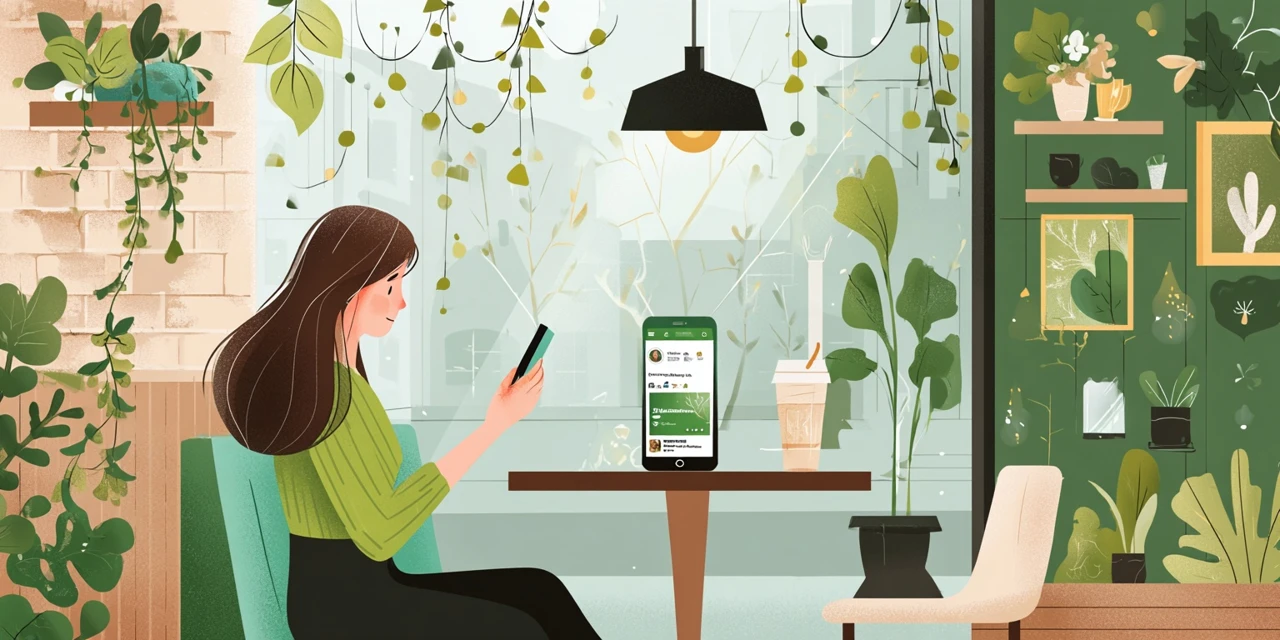 buyma高額クーポン条件を調べる女性
