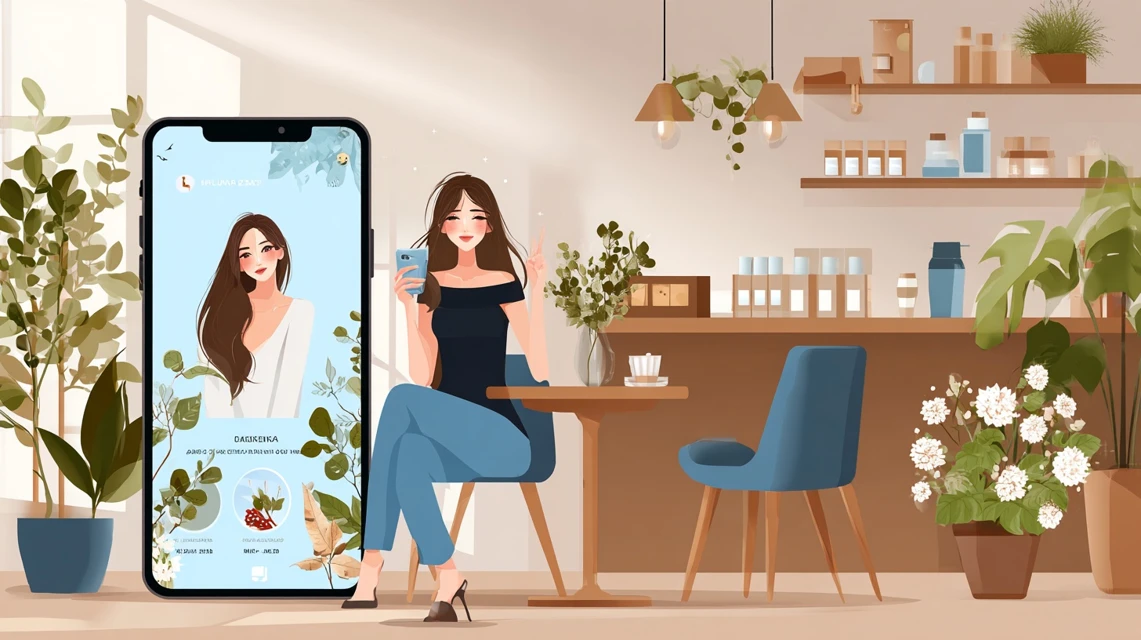 クーポン併用ルールを確認する日本人
