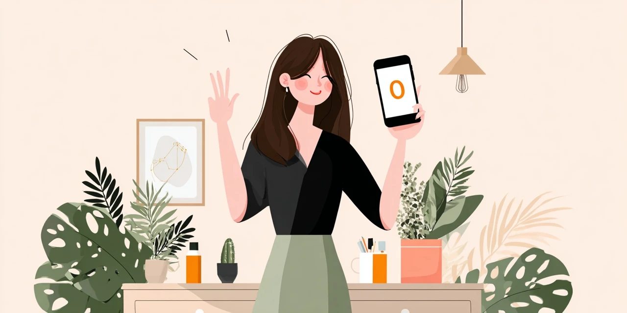 ガストビールクーポン番号入手ルート確認女性
