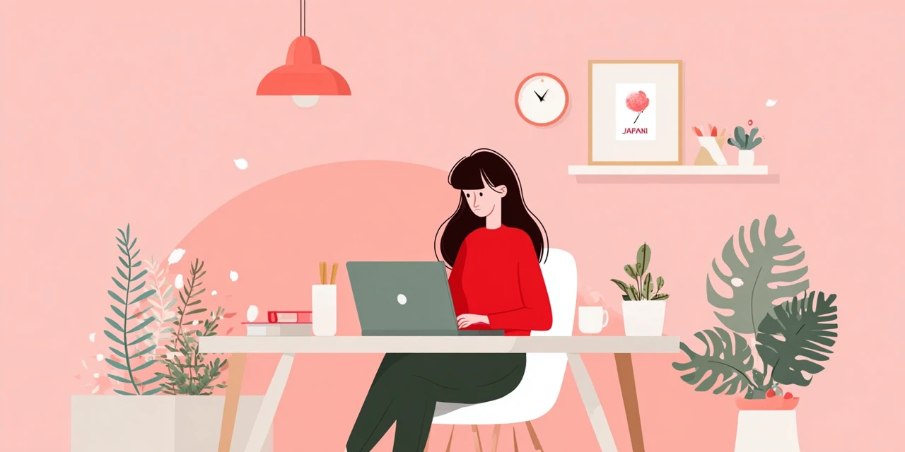 年末年始海外航空券を安く予約する手順を見る女性
