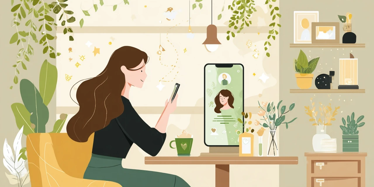 楽天ビューティー誕生日クーポンを使う女性
